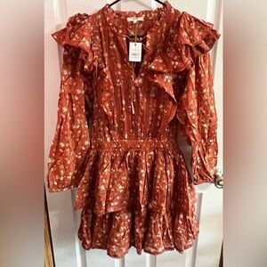 AE 77 Premium Cotton Boho Floral Dress size M